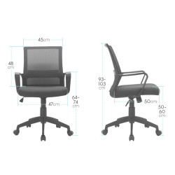 FAUTEUIL OPERATEUR CRUCIS NOIR
